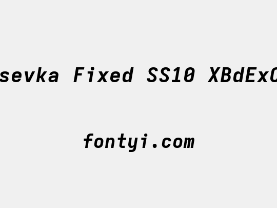 Iosevka Fixed SS10 XBdExObl