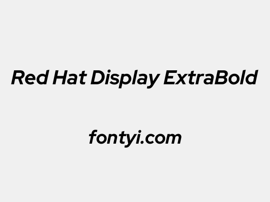 Red Hat Display ExtraBold
