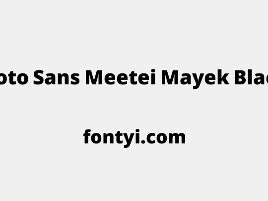Noto Sans Meetei Mayek Black