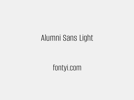 Alumni Sans Light