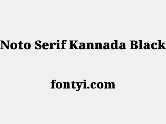 Noto Serif Kannada Black