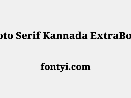 Noto Serif Kannada ExtraBold