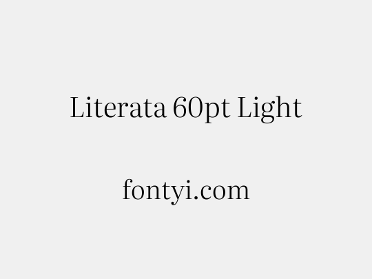 Literata 60pt Light