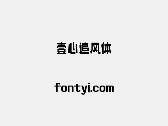 壹心追风体