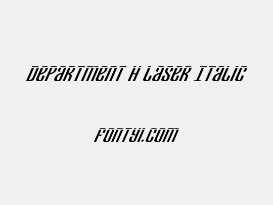 Department H Laser Italic