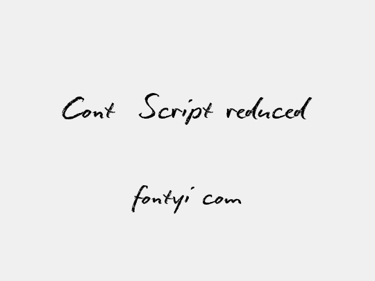 Conté Script reduced