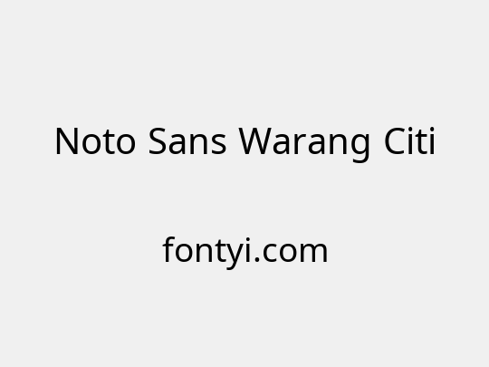 Noto Sans Warang Citi