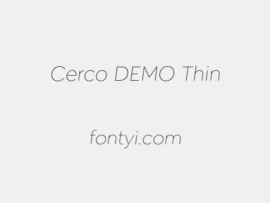 Cerco DEMO Thin