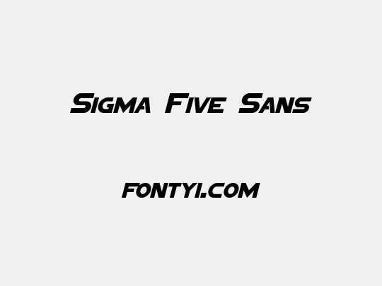 Sigma Five Sans