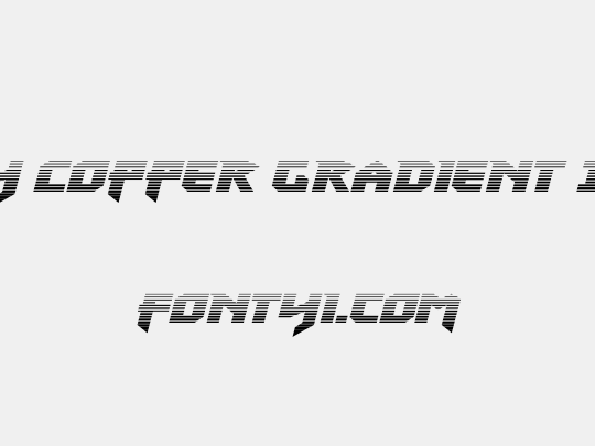 Heavy Copper Gradient Italic