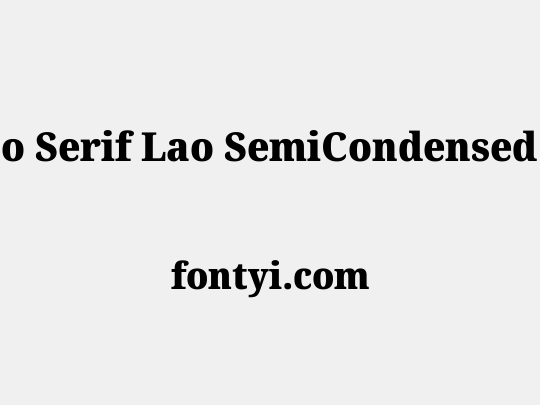 Noto Serif Lao SemiCondensed Black