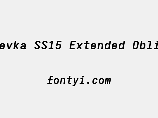 Iosevka SS15 Extended Oblique
