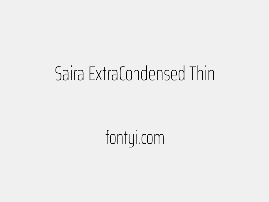 Saira ExtraCondensed Thin