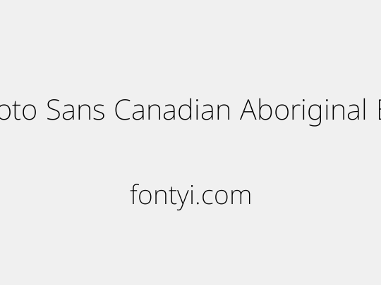 Noto Sans Canadian Aboriginal ExtraLight