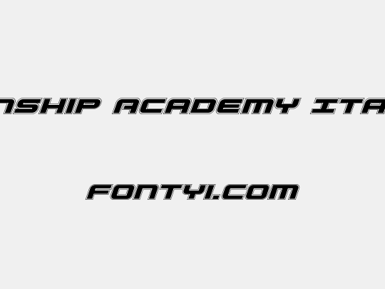 Gunship Academy Italic
