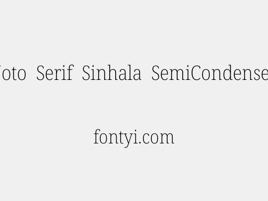Noto Serif Sinhala SemiCondensed ExtraLight