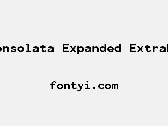 Inconsolata Expanded ExtraBold