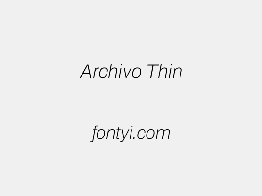 Archivo Thin
