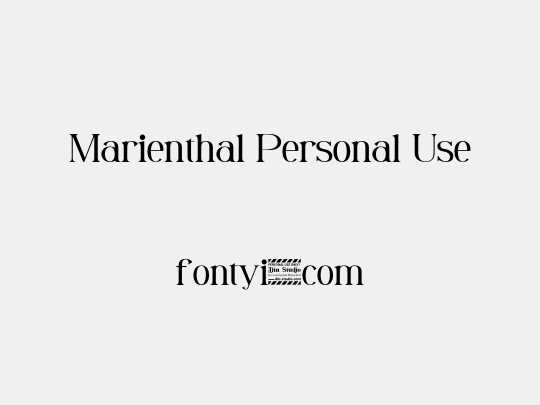 Marienthal Personal Use