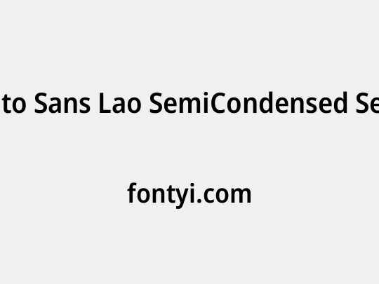 Noto Sans Lao SemiCondensed SemiBold