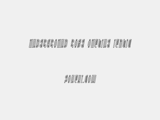 Underground Rose Outline Italic