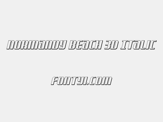 Normandy Beach 3D Italic