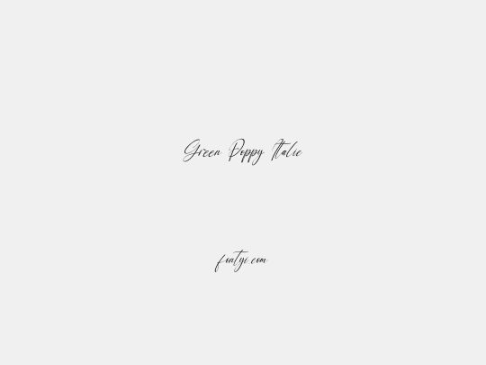 Green Poppy Italic