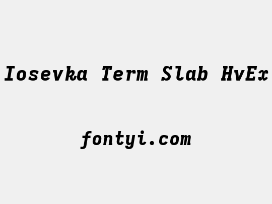 Iosevka Term Slab HvEx