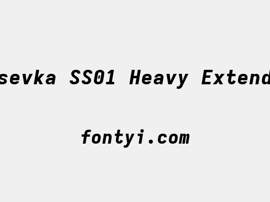 Iosevka SS01 Heavy Extended