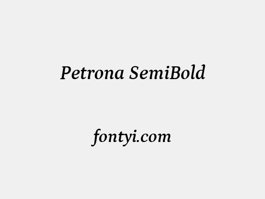 Petrona SemiBold