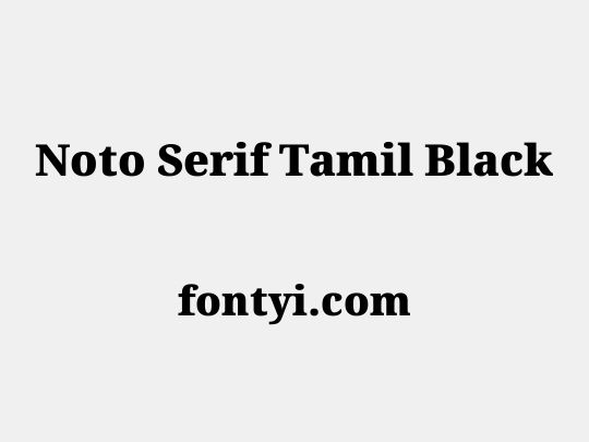 Noto Serif Tamil Black