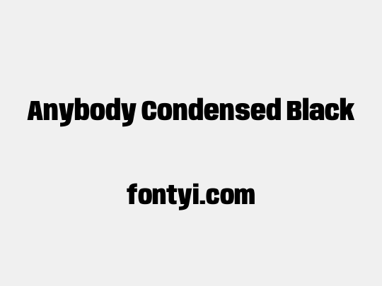 Anybody Condensed Black