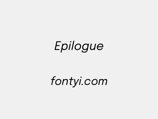 Epilogue