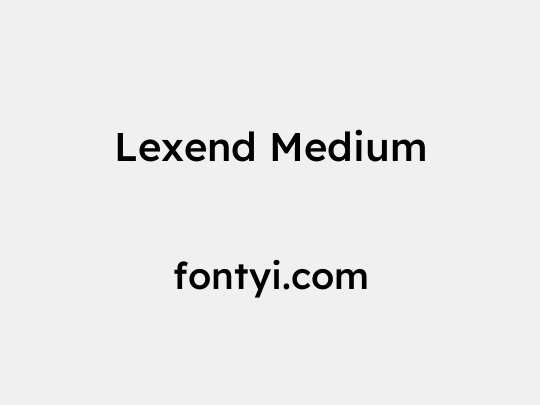 Lexend Medium