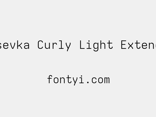Iosevka Curly Light Extended