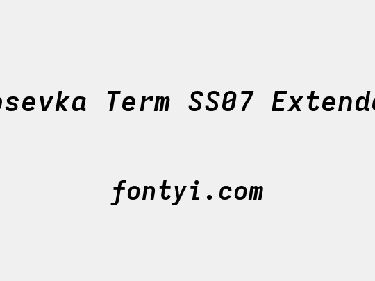 Iosevka Term SS07 Extended