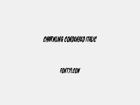 Charmling Condensed Italic