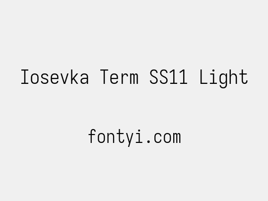 Iosevka Term SS11 Light