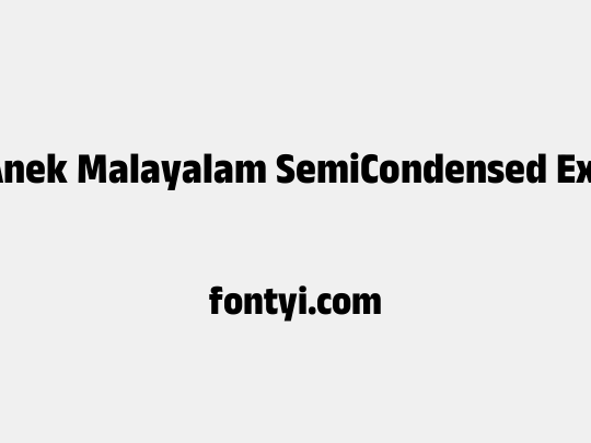 Anek Malayalam SemiCondensed ExtraBold