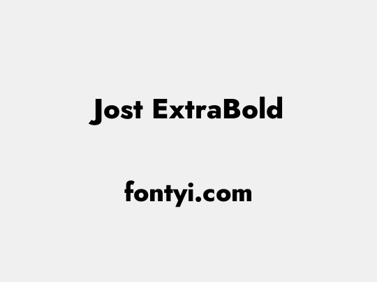 Jost ExtraBold