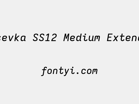 Iosevka SS12 Medium Extended