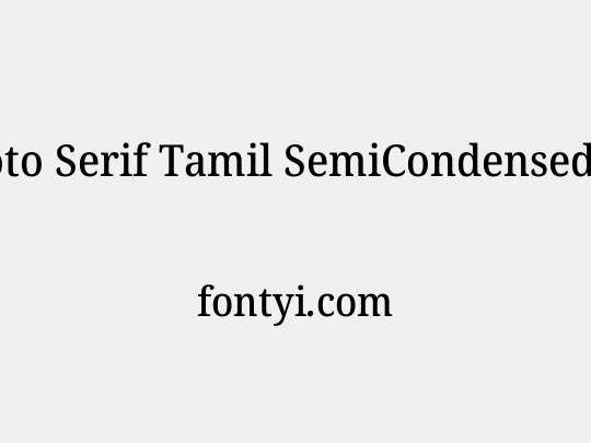 Noto Serif Tamil SemiCondensed Medium