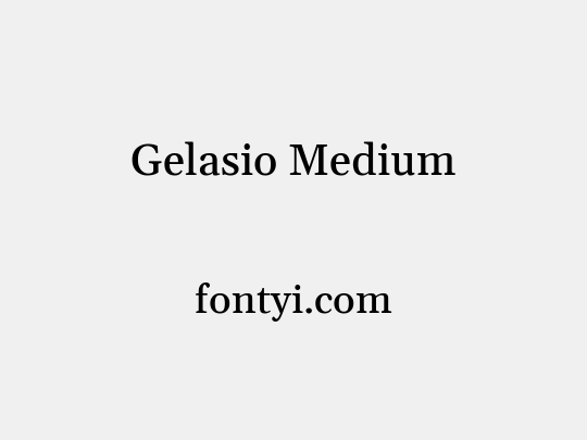 Gelasio Medium