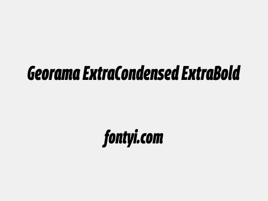 Georama ExtraCondensed ExtraBold