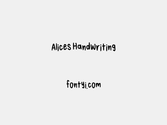 Alices Handwriting