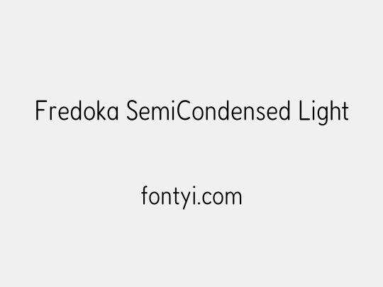 Fredoka SemiCondensed Light
