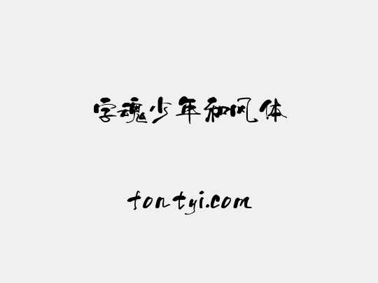 字魂少年和风体