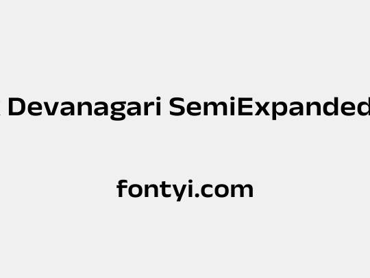 Anek Devanagari SemiExpanded SemiBold