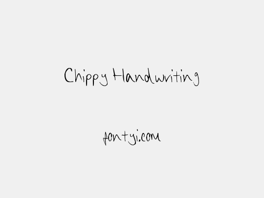 Chippy Handwriting