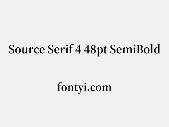 Source Serif 4 48pt SemiBold